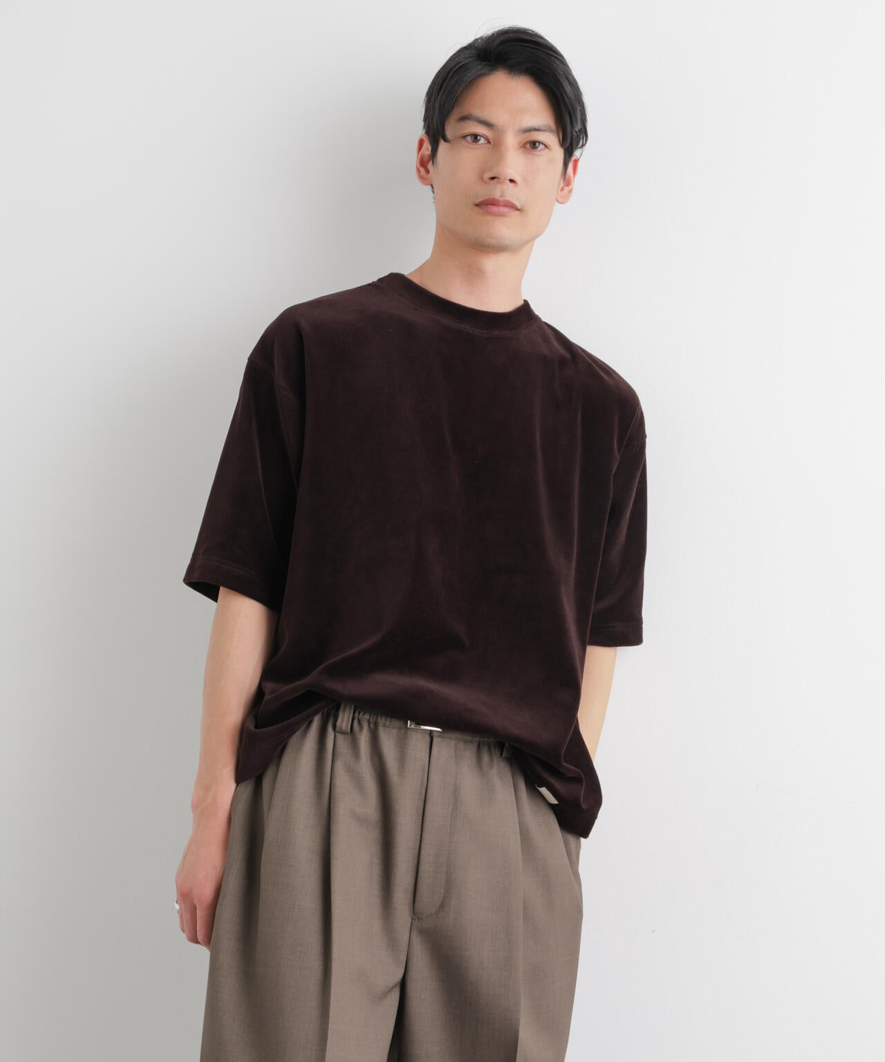 ベロア クルーネック Tシャツ 半袖 6686124226