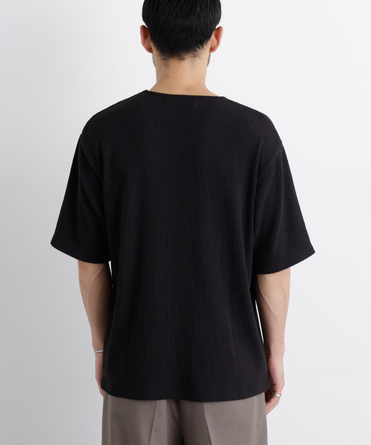 強撚ループヤーン針抜きストレッチ Tシャツ 6686124227