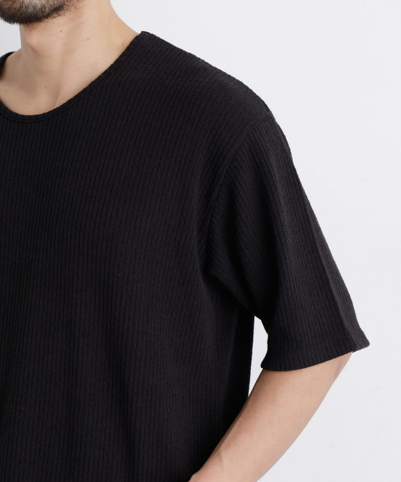 強撚ループヤーン針抜きストレッチ Tシャツ 6686124227