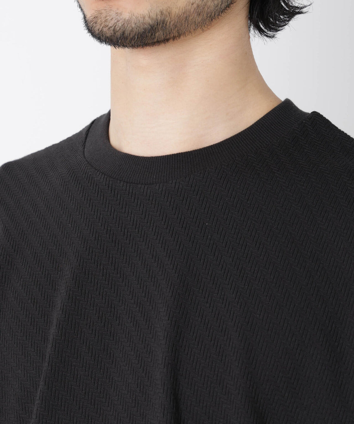 リンクスジャガードスリーブTシャツ 6686124228