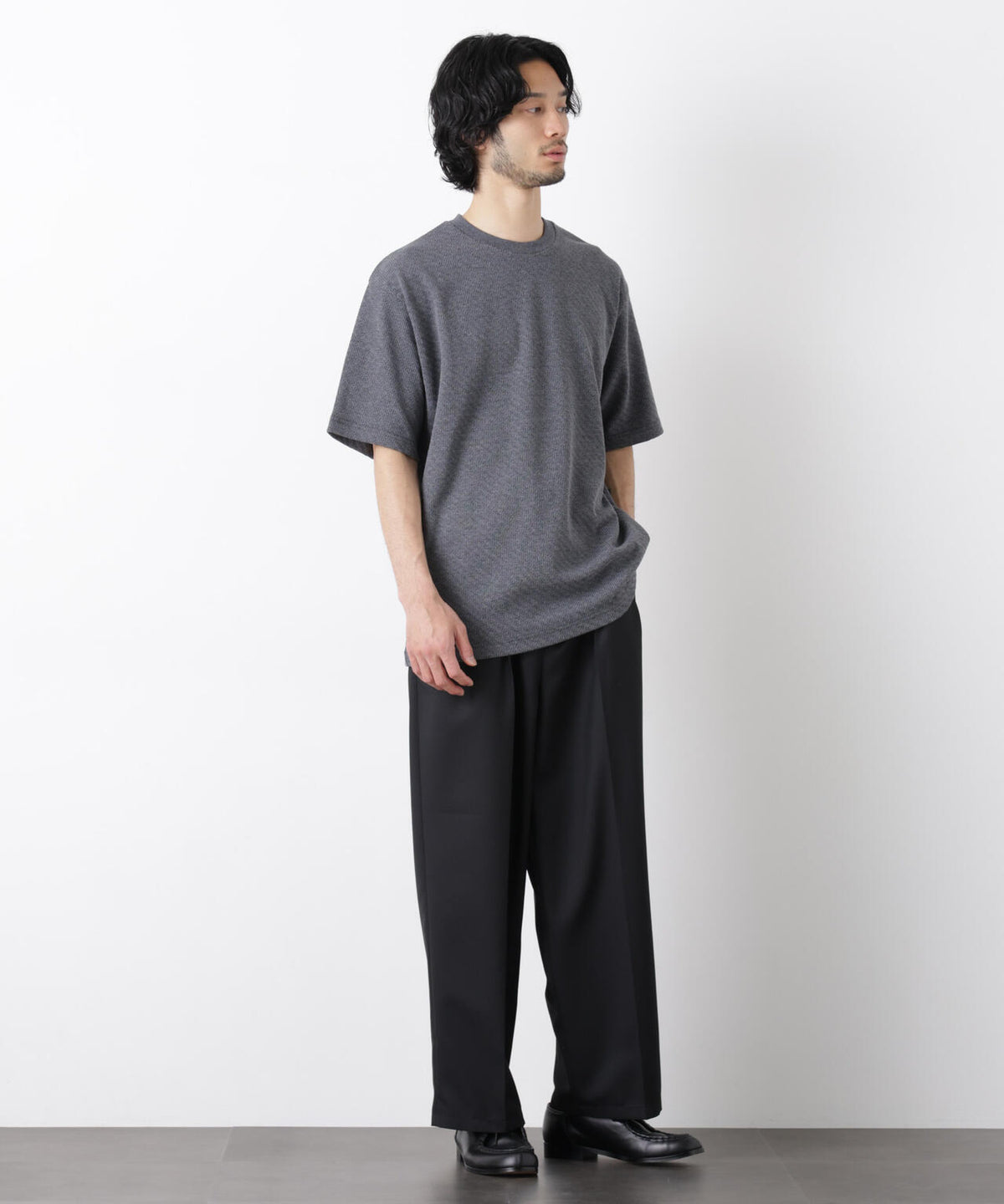リンクスジャガードスリーブTシャツ 6686124228