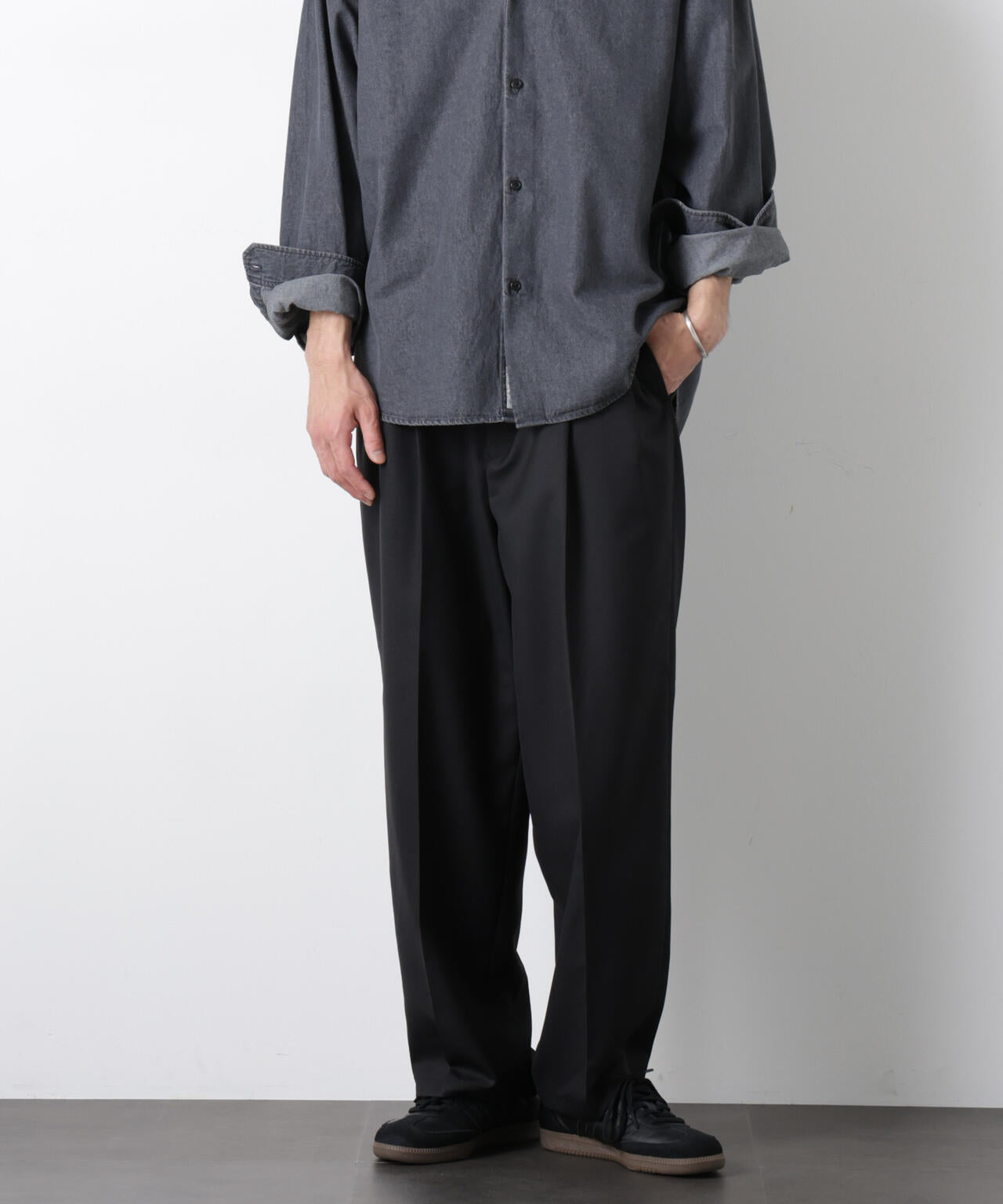 「大人のワイドパンツ」ドライギャバワイドイージースラックス 6686127201