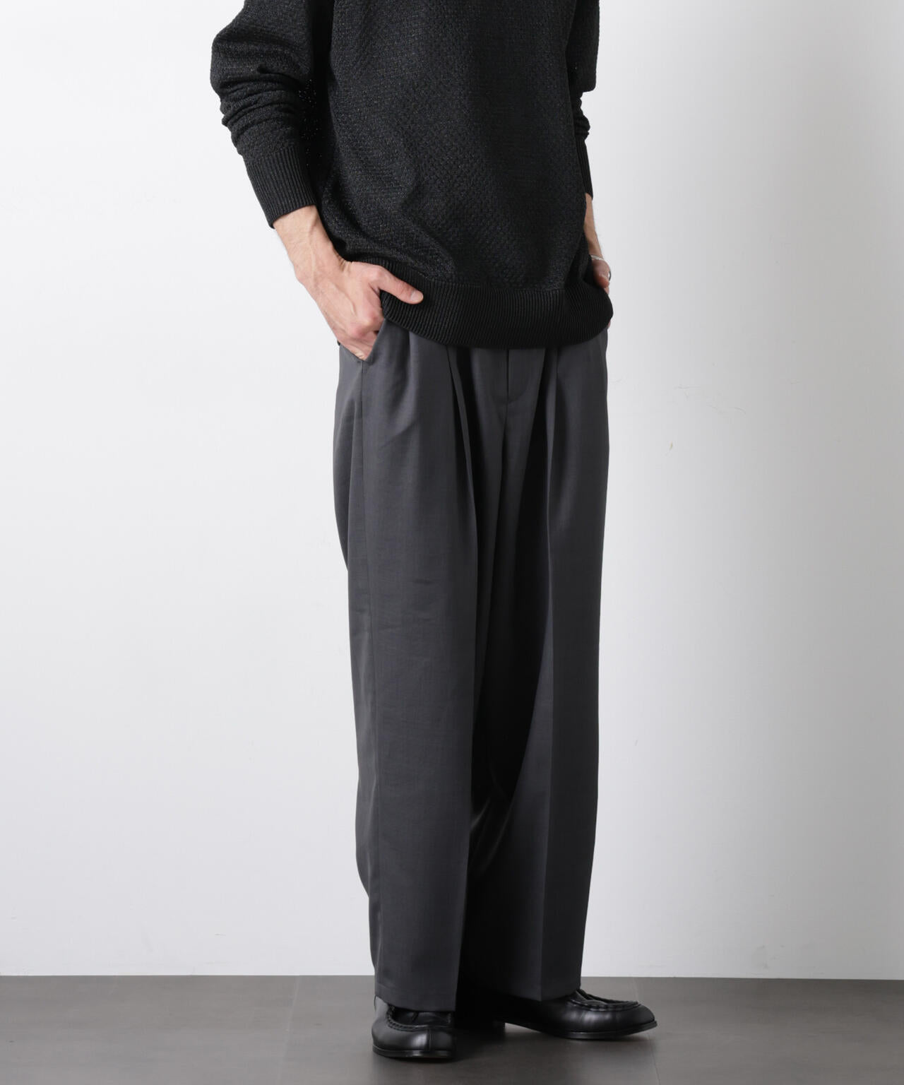 「大人のワイドパンツ」ドライギャバワイドイージースラックス 6686127201