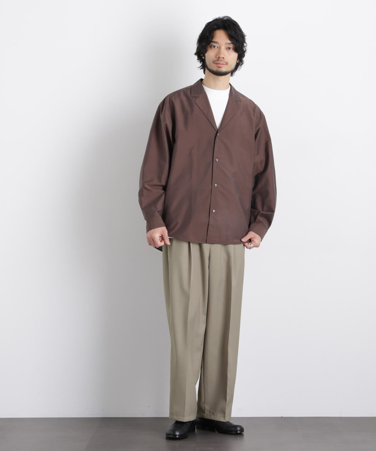 「大人のワイドパンツ」ドライギャバワイドイージースラックス 6686127201