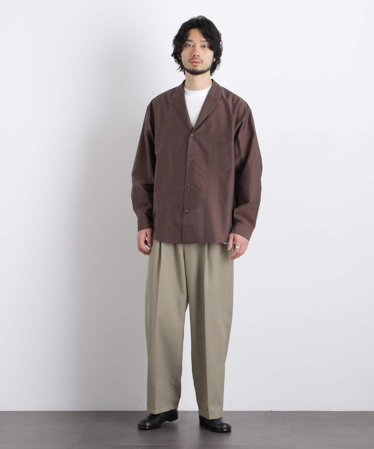 「大人のワイドパンツ」ドライギャバワイドイージースラックス 6686127201