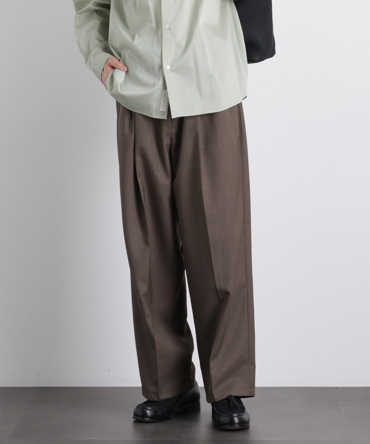 「大人のワイドパンツ」ドライギャバワイドイージースラックス 6686127201