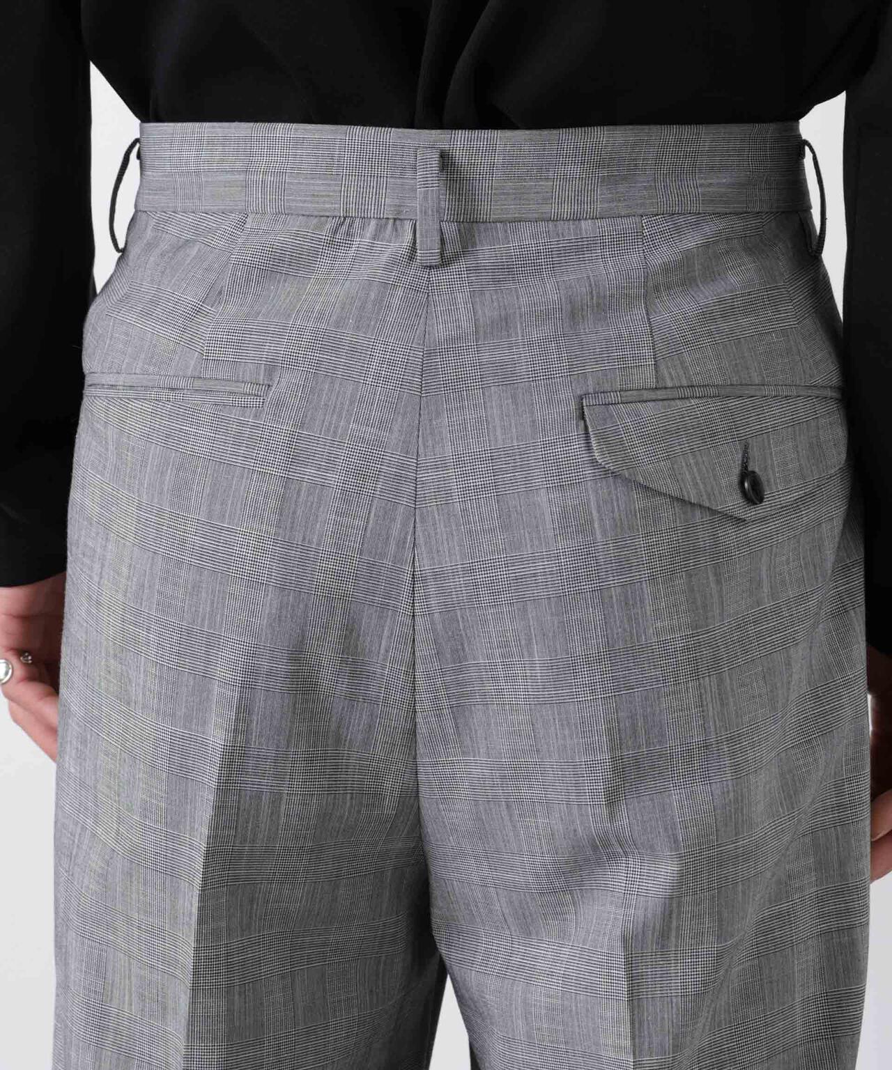 グレンチェックストレートパンツ(セットアップ可) 6686127204