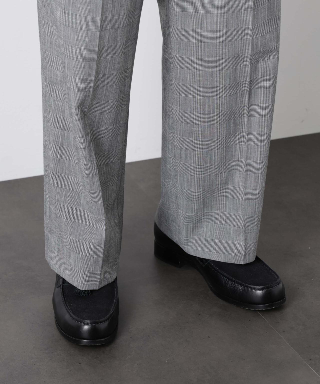 グレンチェックストレートパンツ(セットアップ可) 6686127204