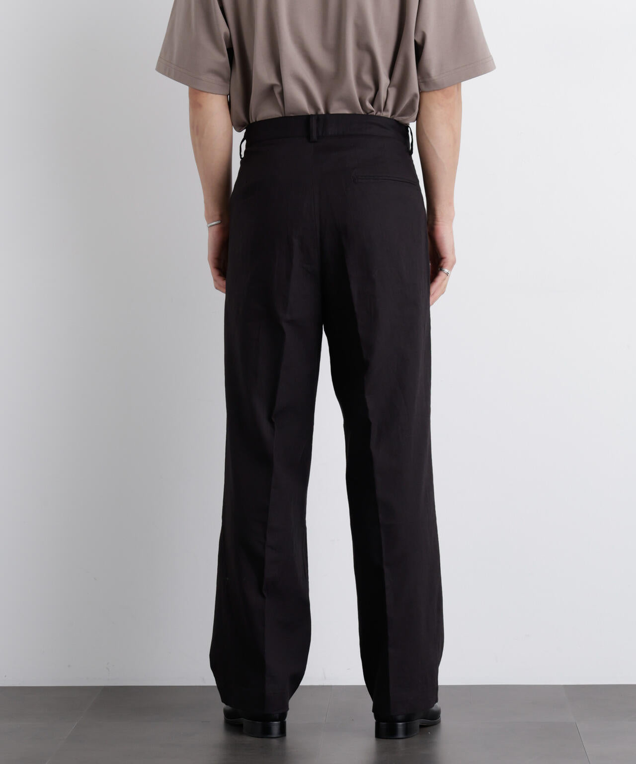 「FRENCH LINEN」 リネンコットンストレートパンツ(セットアップ可) 6686127205