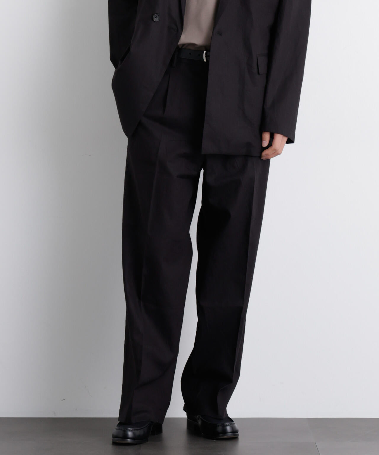 「FRENCH LINEN」 リネンコットンストレートパンツ(セットアップ可) 6686127205