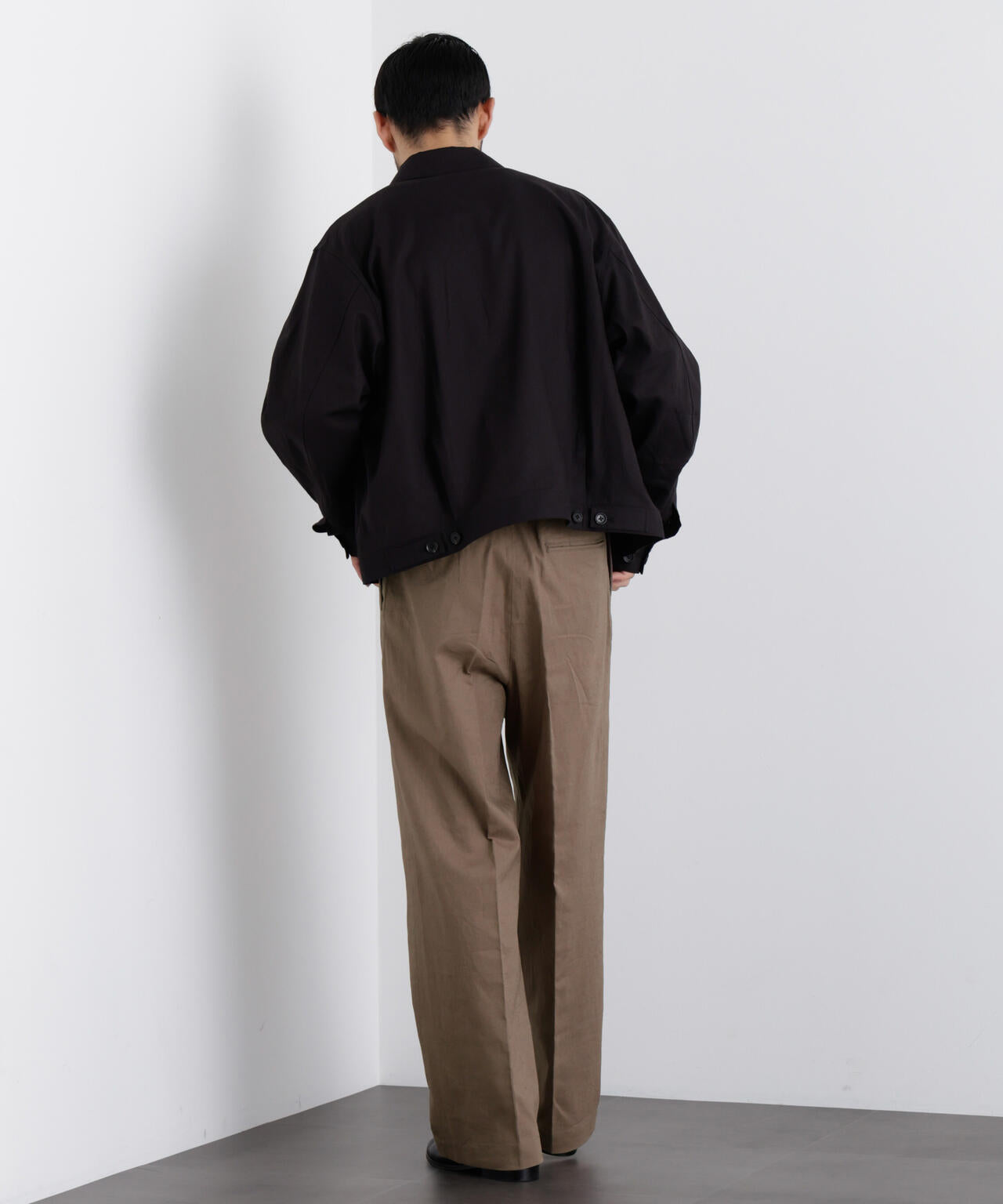 「FRENCH LINEN」 リネンコットンストレートパンツ(セットアップ可) 6686127205