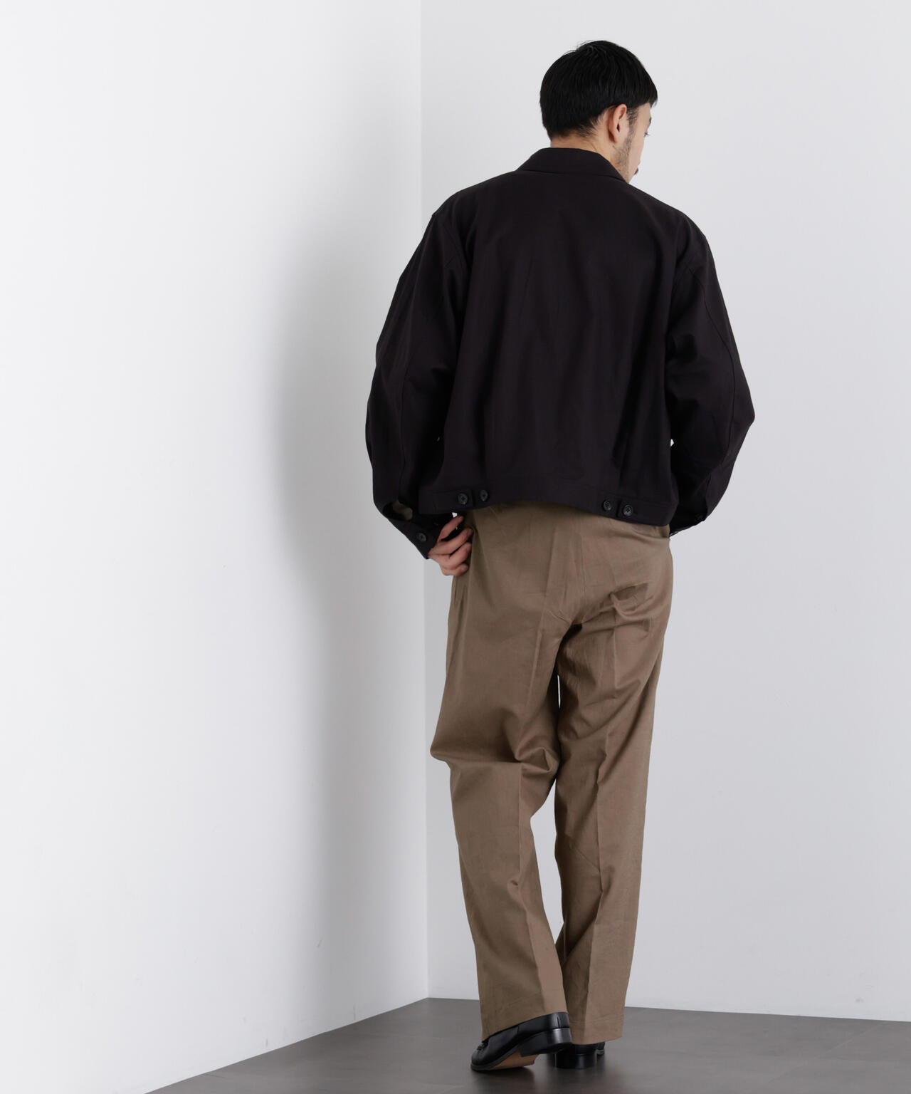 「FRENCH LINEN」 リネンコットンストレートパンツ(セットアップ可) 6686127205