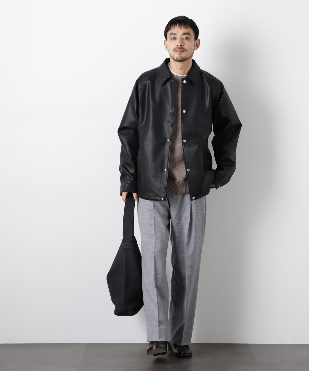 「大人のワイドパンツ」スラブシャークスキンイージースラックス 6686127209