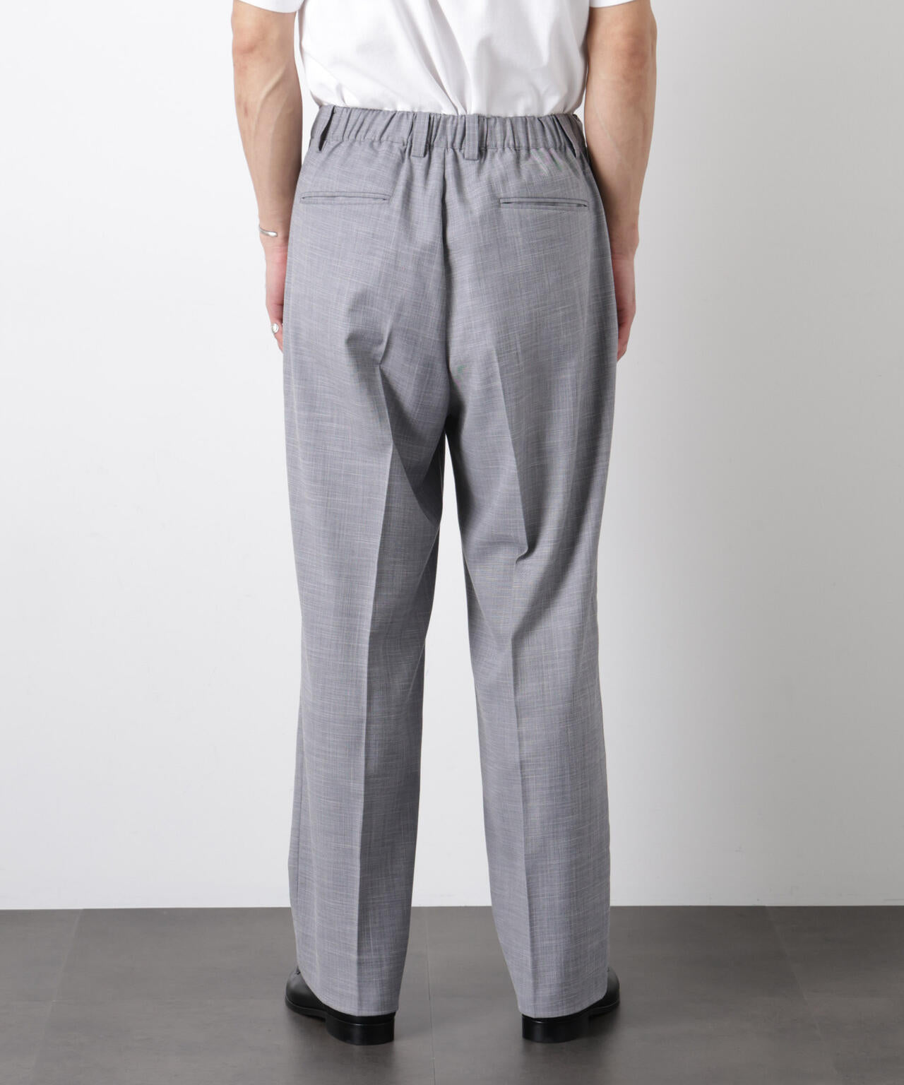 「大人のワイドパンツ」スラブシャークスキンイージースラックス 6686127209