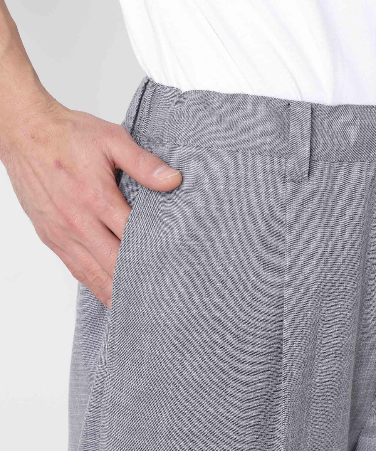 「大人のワイドパンツ」スラブシャークスキンイージースラックス 6686127209