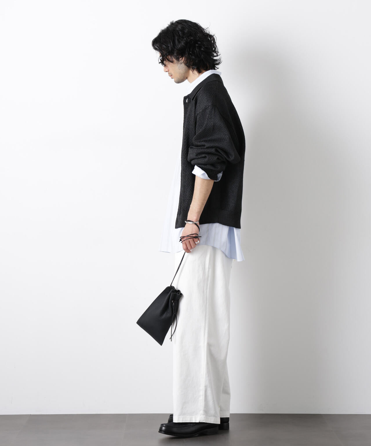 「OtoNANO」大人のワイドデニムパンツ 6686127215