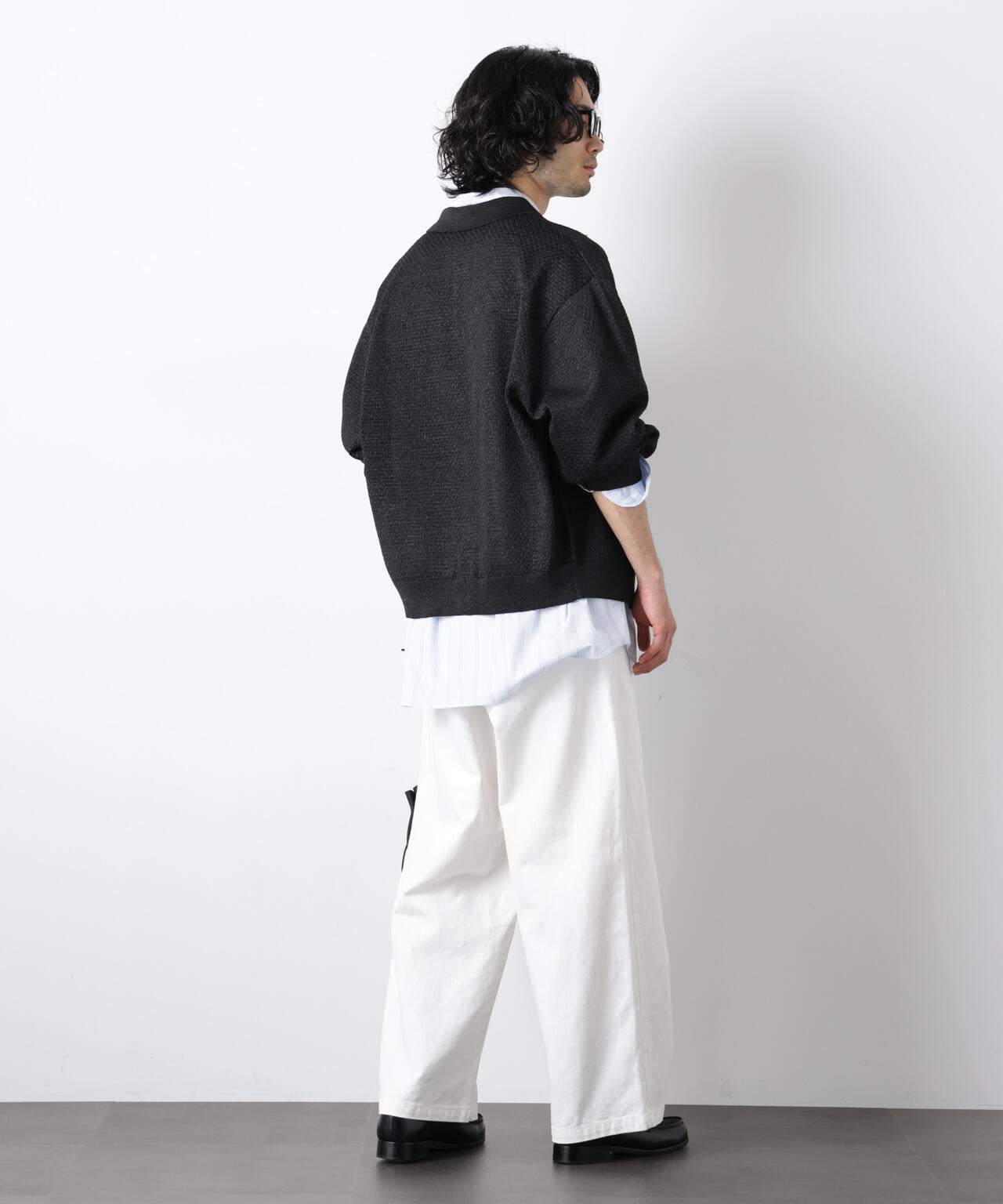 「OtoNANO」大人のワイドデニムパンツ 6686127215