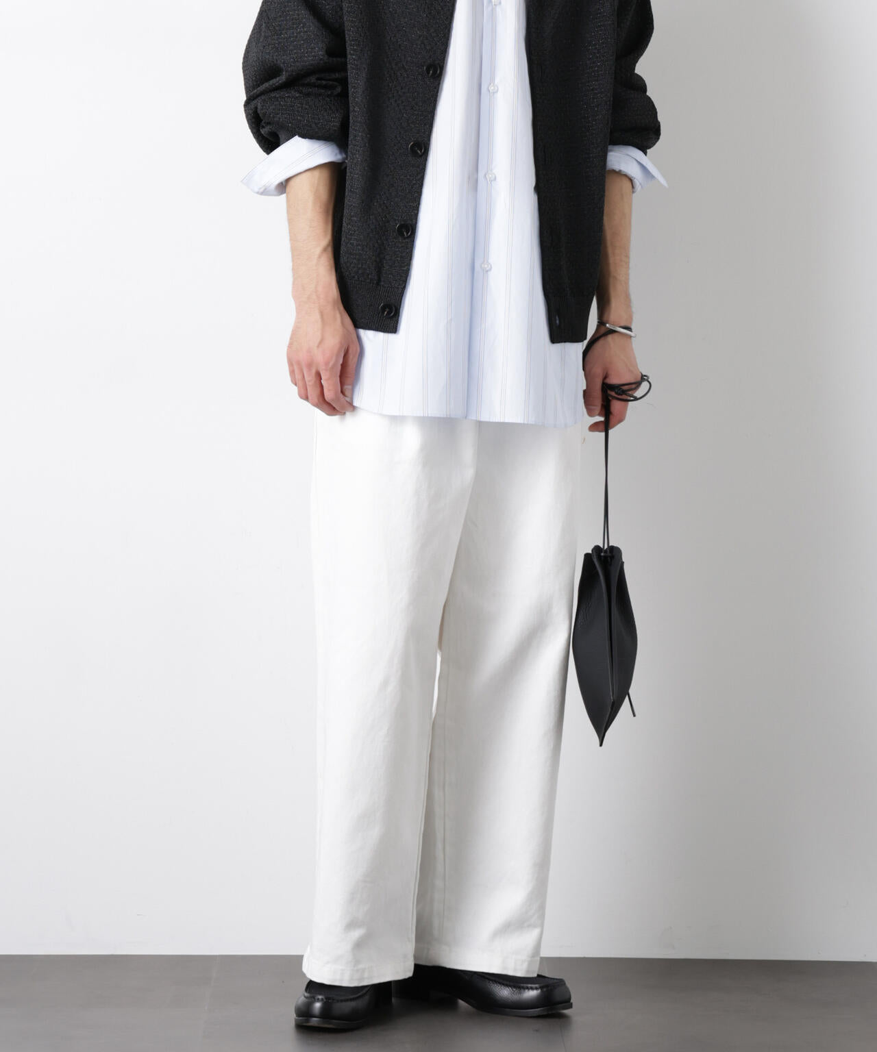 「OtoNANO」大人のワイドデニムパンツ 6686127215