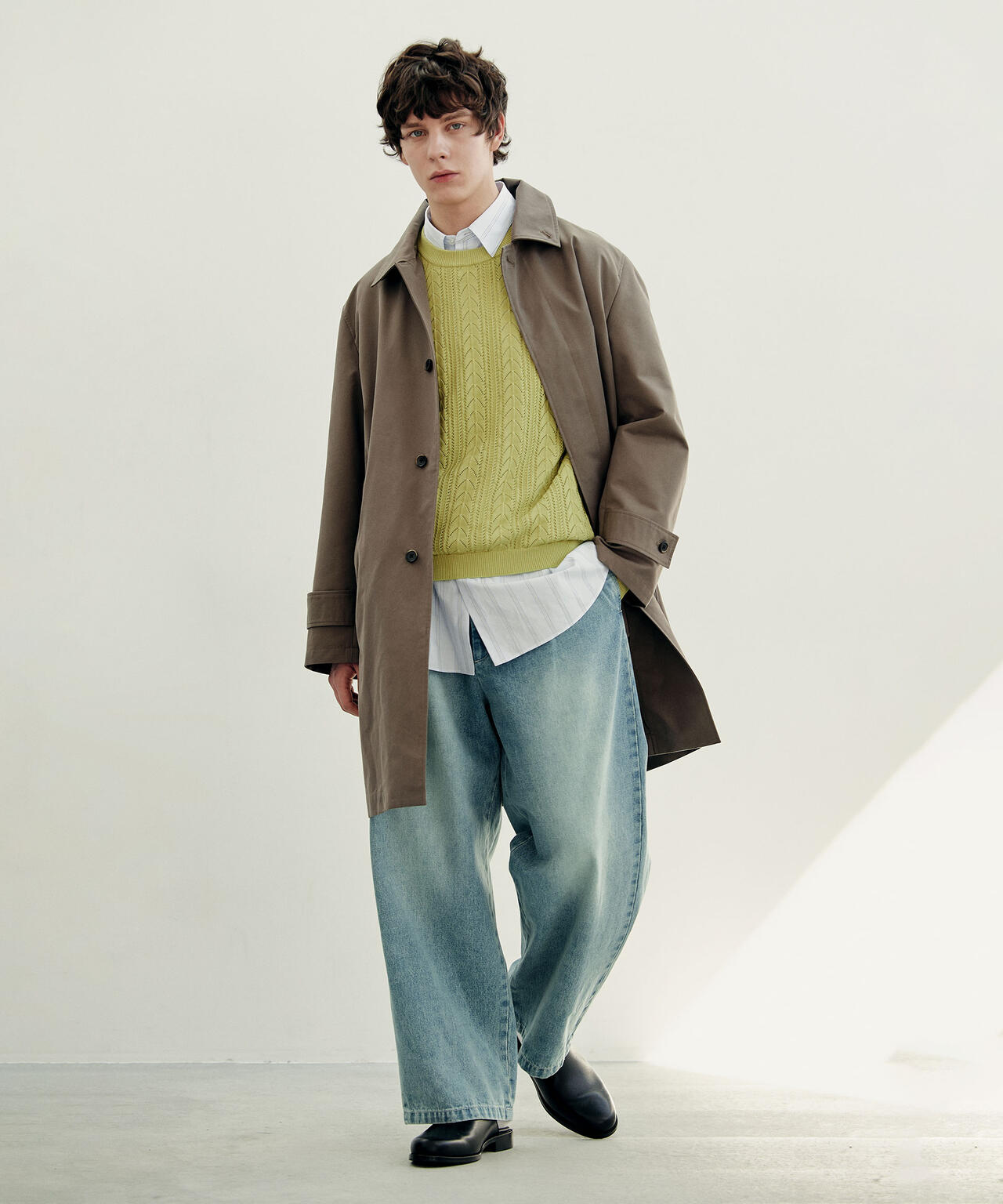 「OtoNANO」大人のワイドデニムパンツ 6686127215