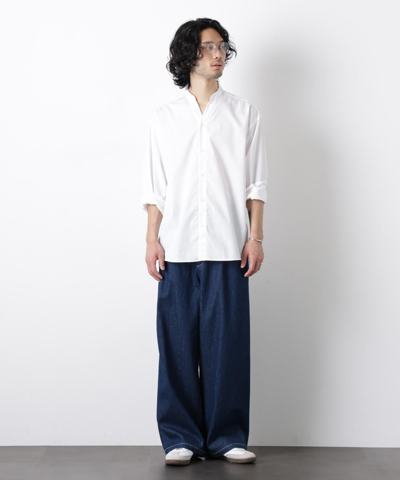 「OtoNANO」大人のワイドデニムパンツ 6686127215