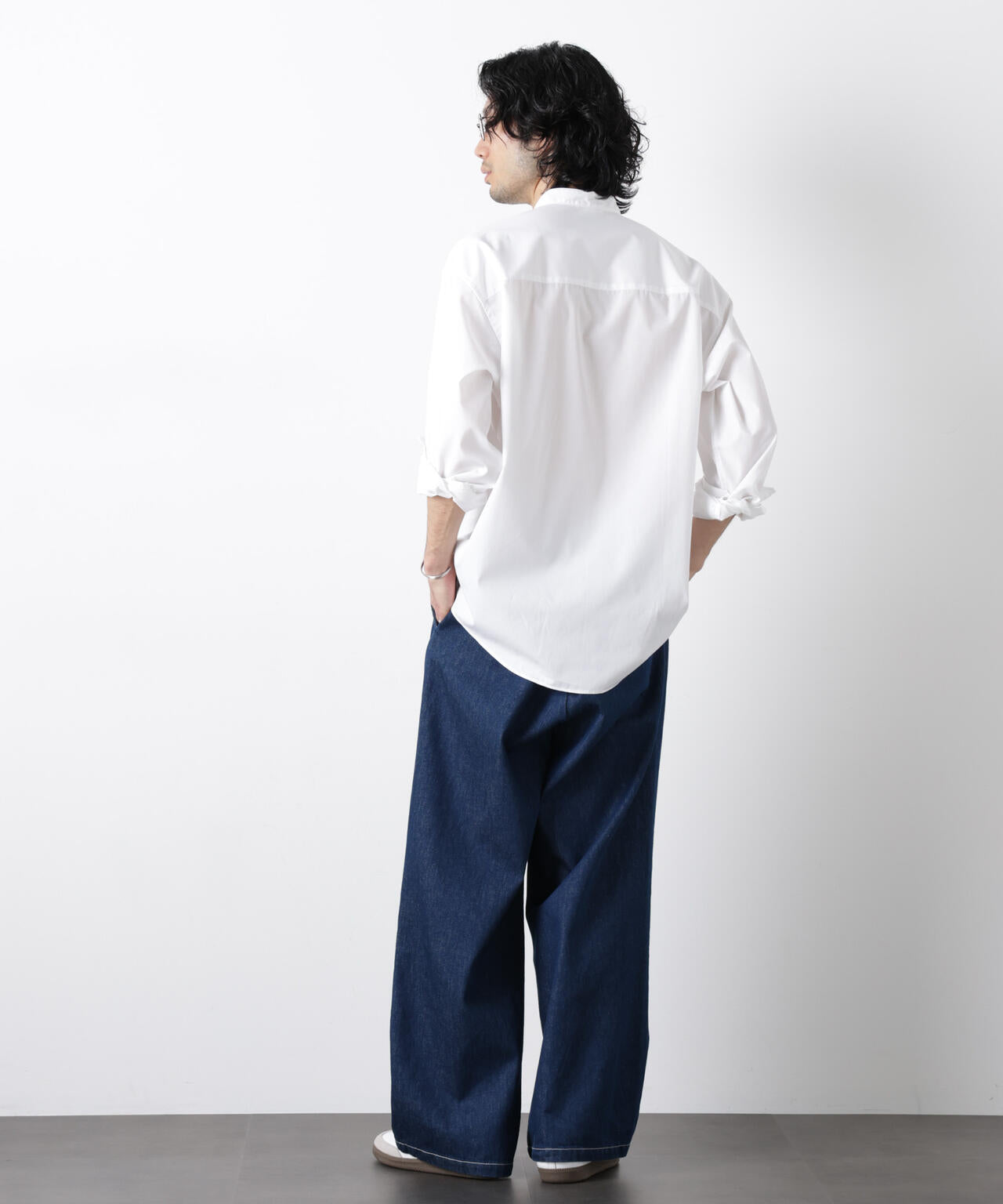 「OtoNANO」大人のワイドデニムパンツ 6686127215