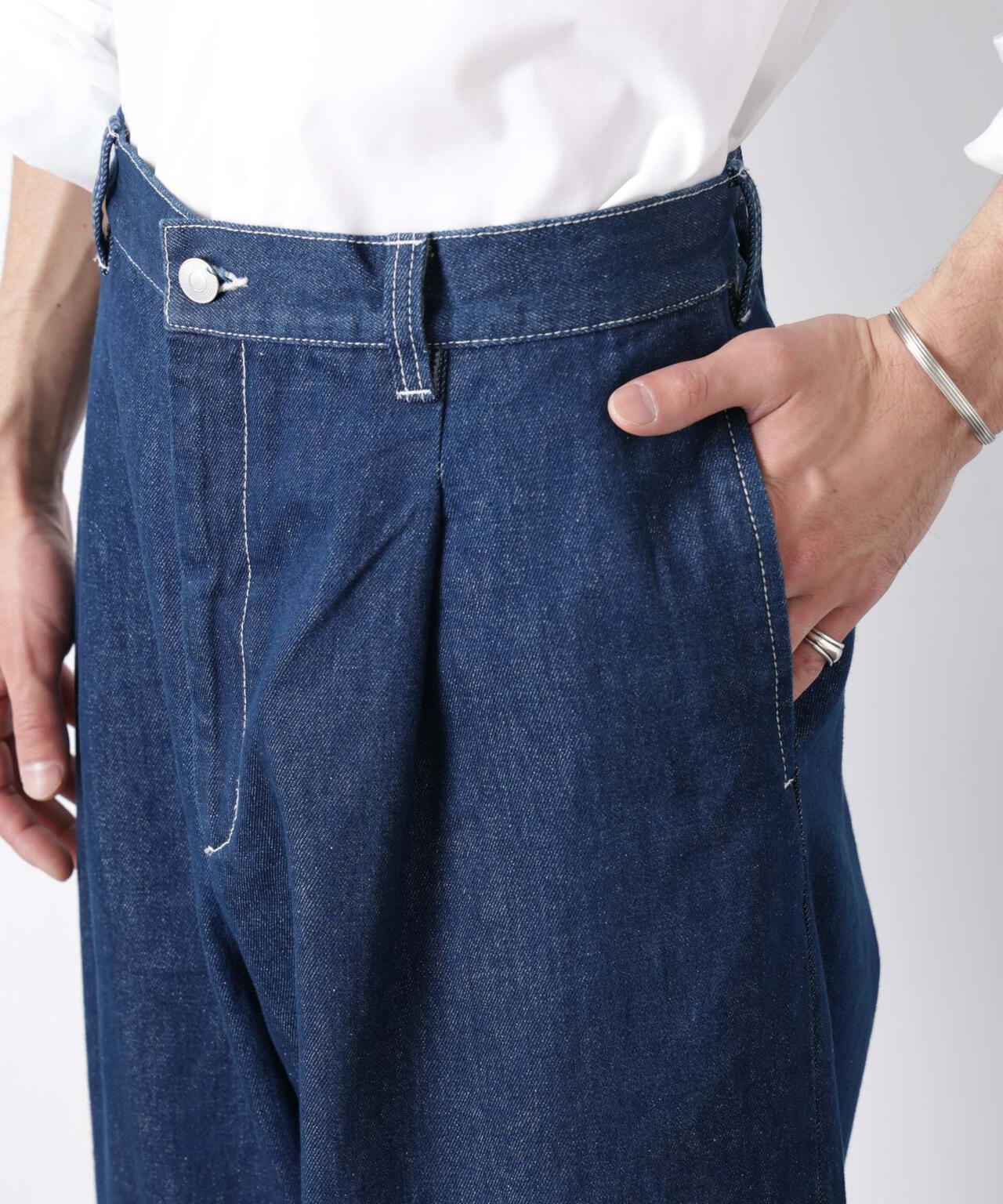 「OtoNANO」大人のワイドデニムパンツ 6686127215