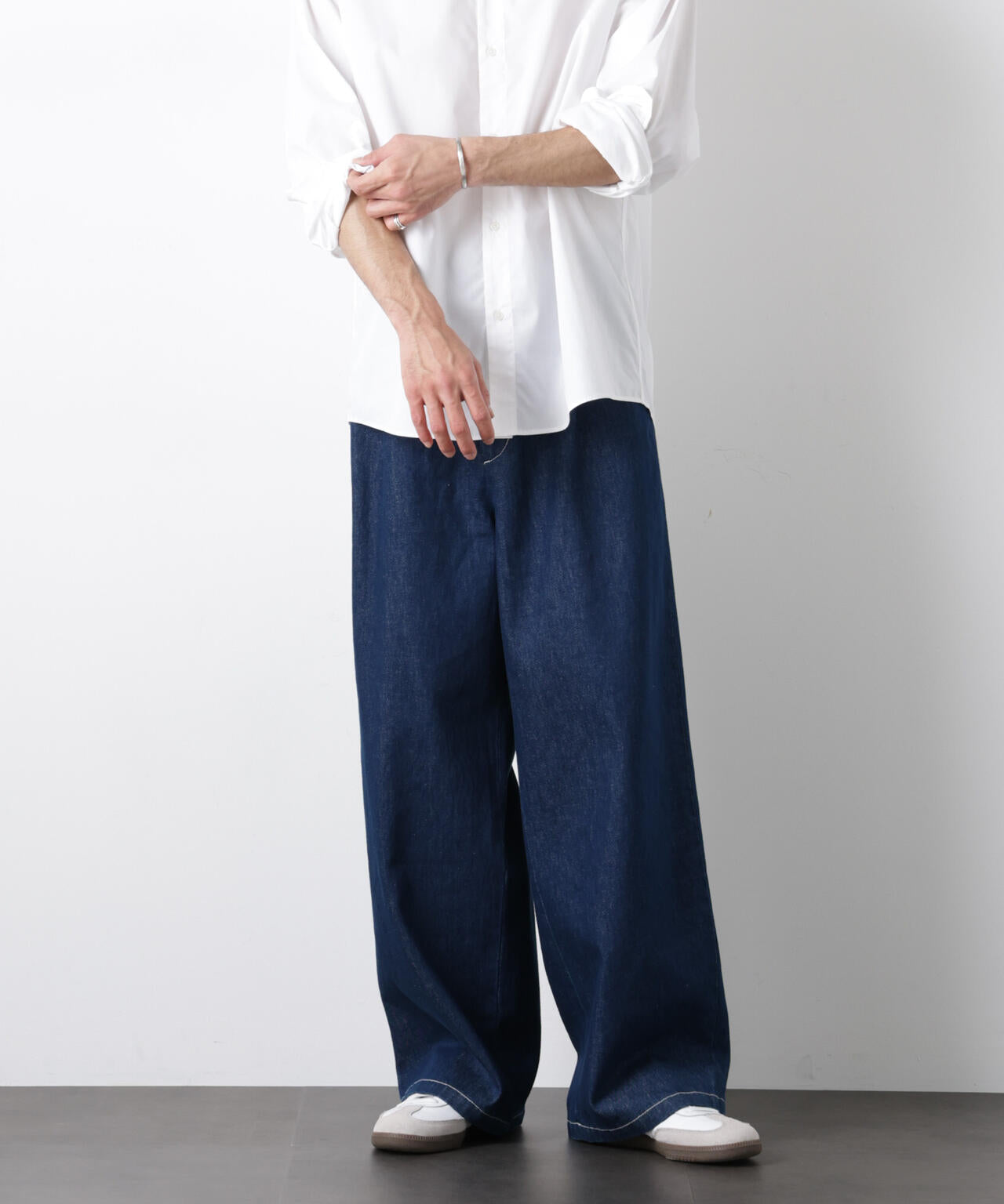 「OtoNANO」大人のワイドデニムパンツ 6686127215