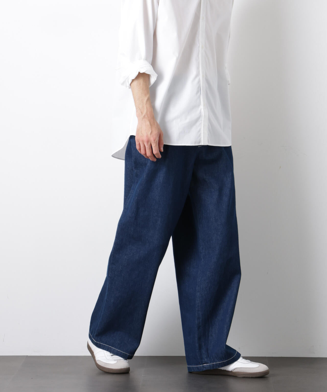 「OtoNANO」大人のワイドデニムパンツ 6686127215