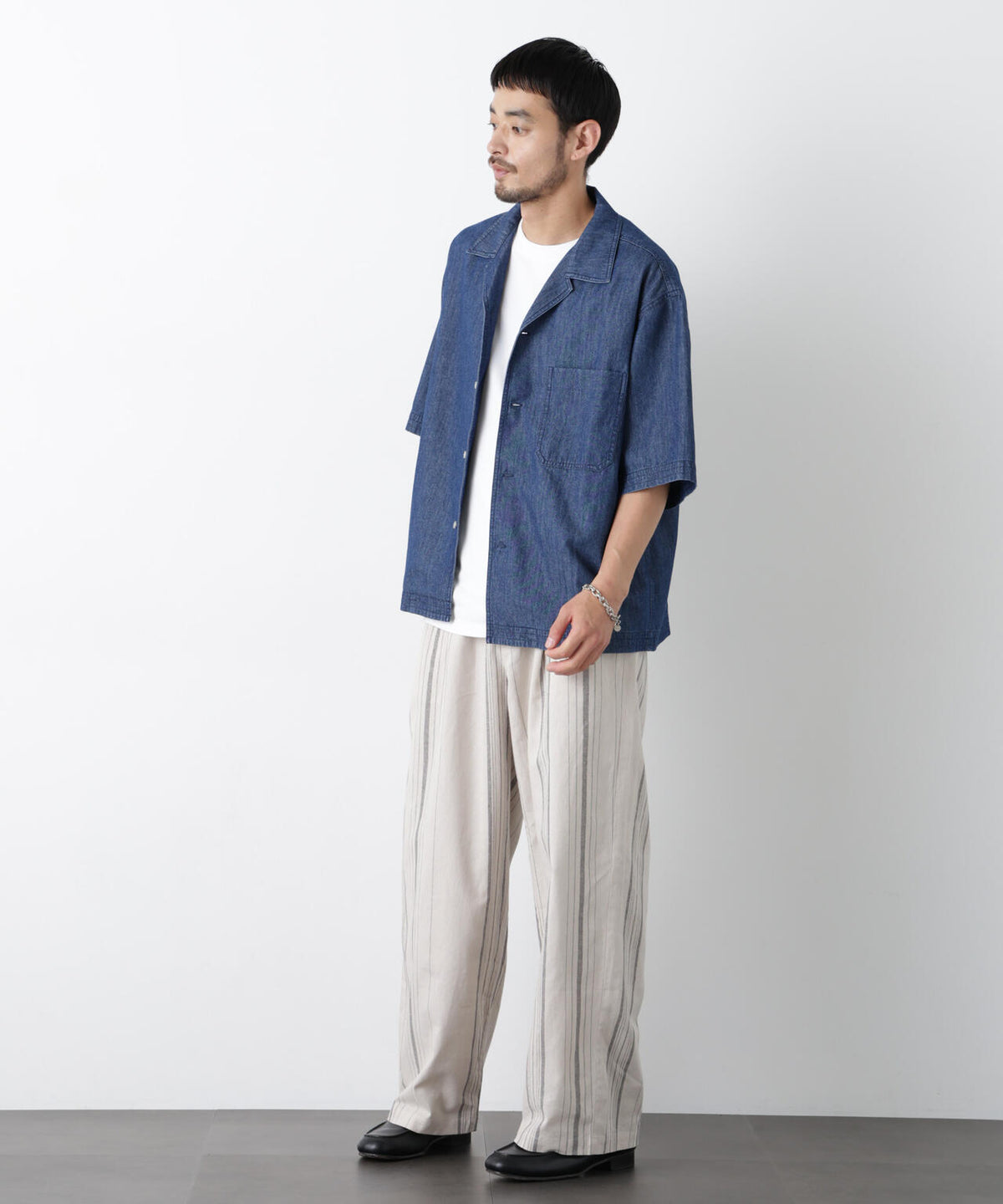 「FRENCH LINEN」 ストライプスラックス 6686127218