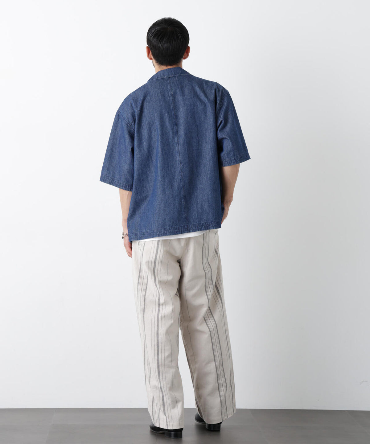 「FRENCH LINEN」 ストライプスラックス 6686127218