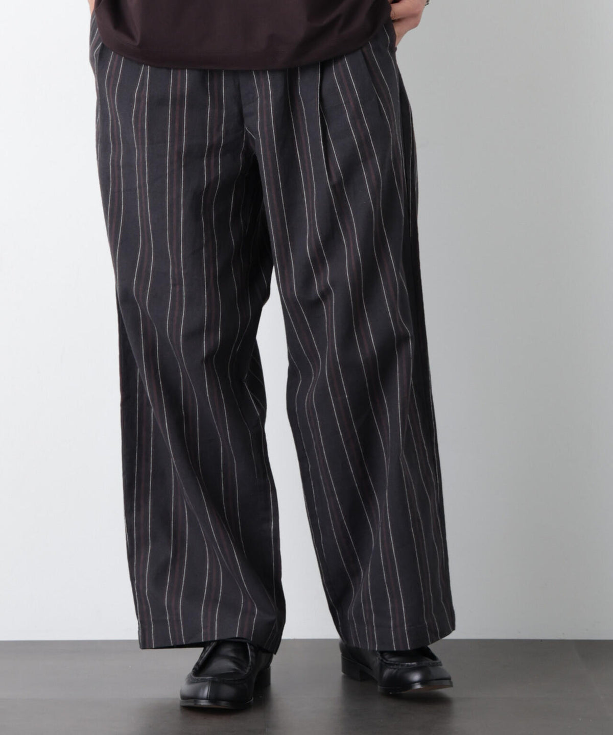 「FRENCH LINEN」 ストライプスラックス 6686127218