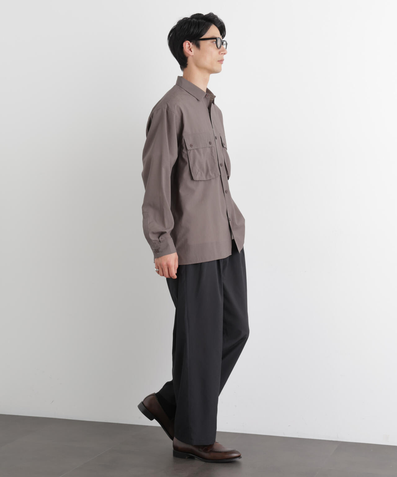 テクニカルリネンライク2タックイージースラックス/吸水速乾・接触冷感・UVカット(セットアップ可) 6686127221