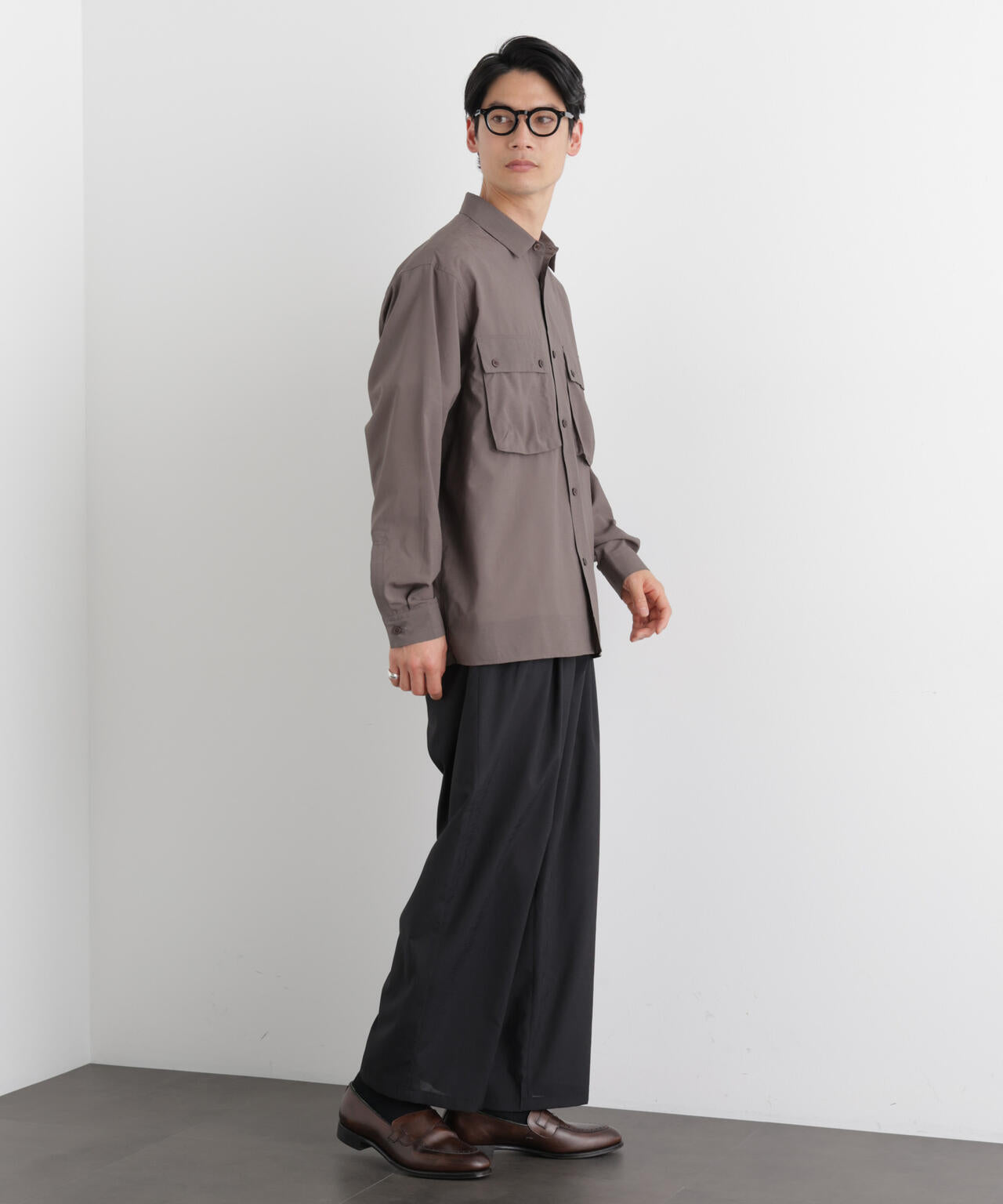 テクニカルリネンライク2タックイージースラックス/吸水速乾・接触冷感・UVカット(セットアップ可) 6686127221