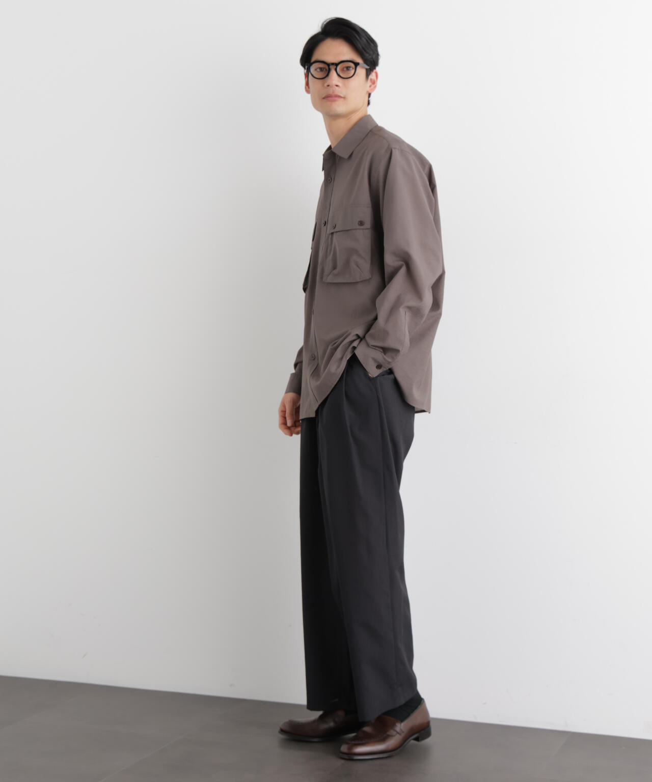 テクニカルリネンライク2タックイージースラックス/吸水速乾・接触冷感・UVカット(セットアップ可) 6686127221