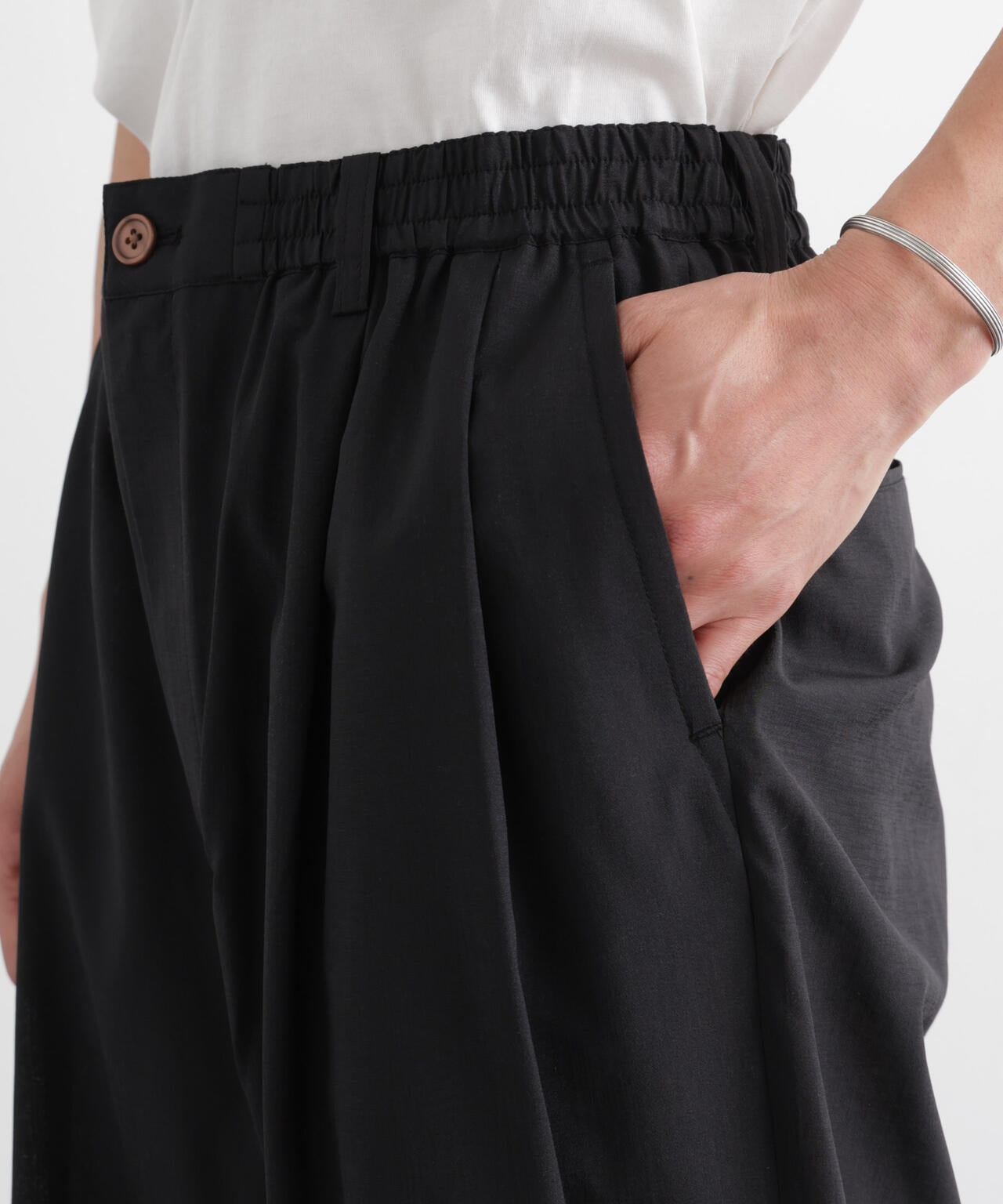 テクニカルリネンライク2タックイージースラックス/吸水速乾・接触冷感・UVカット(セットアップ可) 6686127221