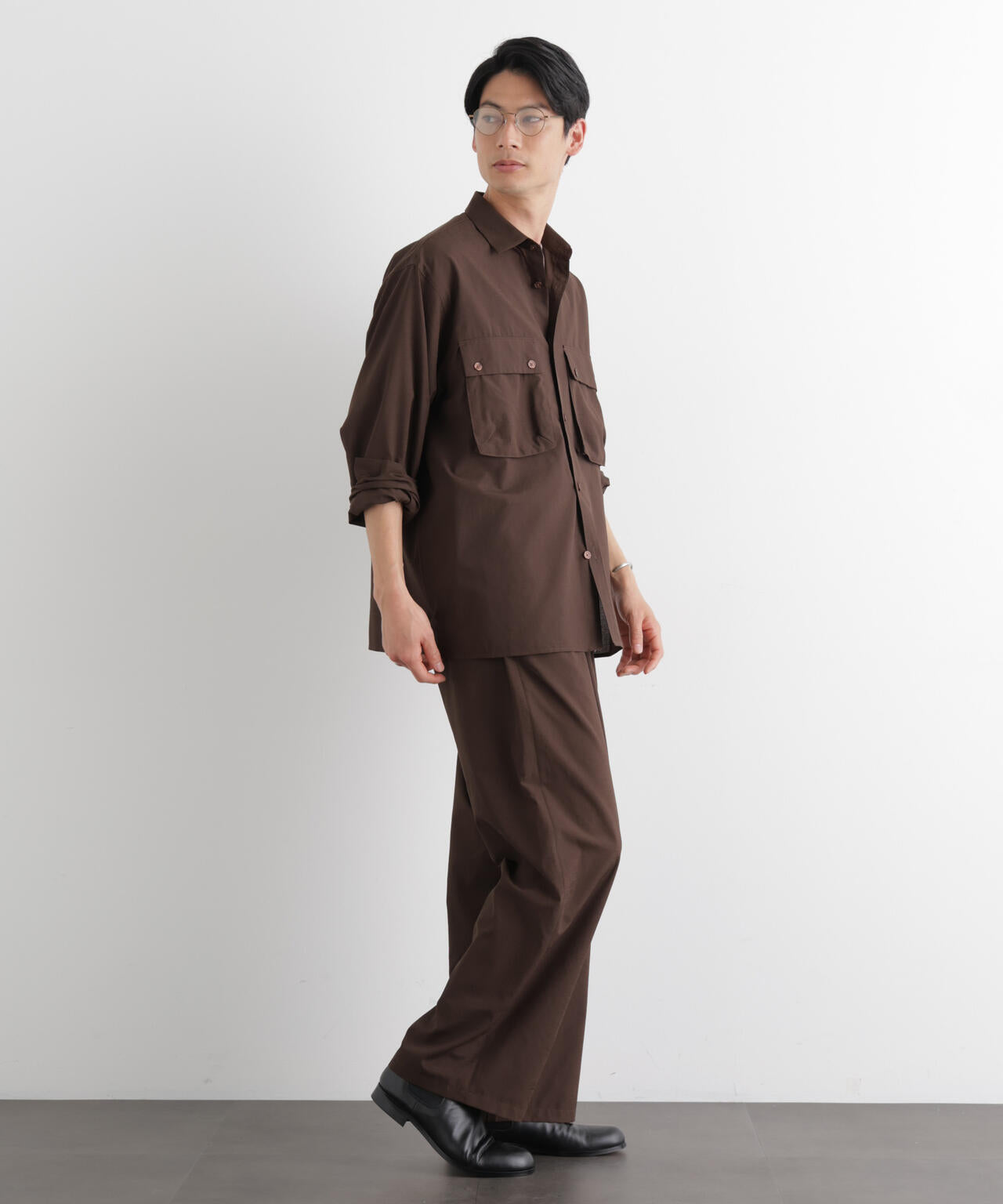 テクニカルリネンライク2タックイージースラックス/吸水速乾・接触冷感・UVカット(セットアップ可) 6686127221