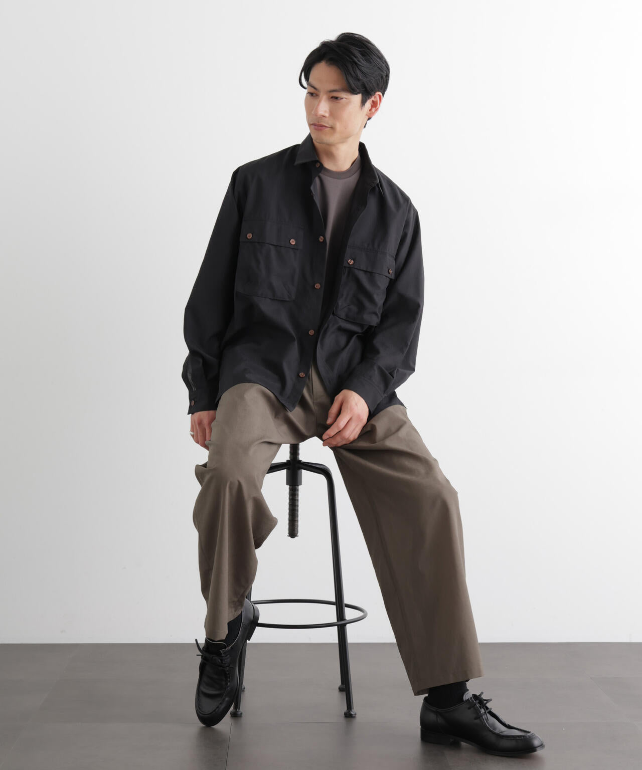 テクニカルリネンライク2タックイージースラックス/吸水速乾・接触冷感・UVカット(セットアップ可) 6686127221