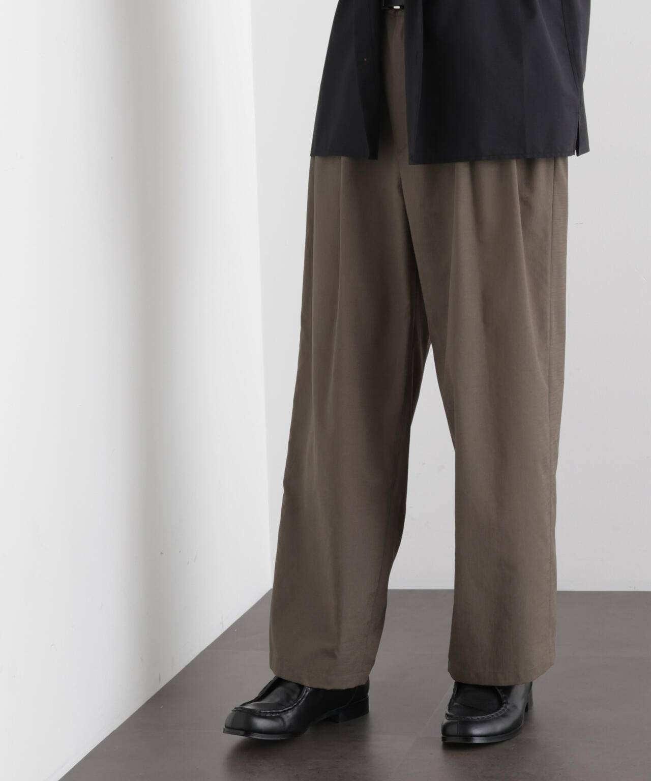 テクニカルリネンライク2タックイージースラックス/吸水速乾・接触冷感・UVカット(セットアップ可) 6686127221