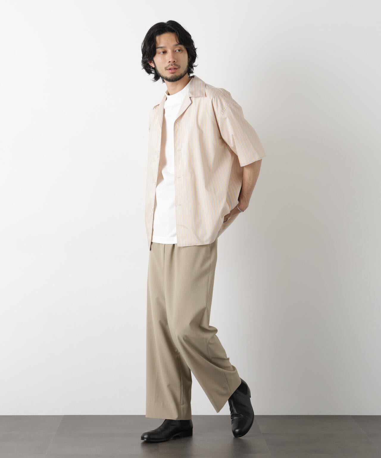 「OtoNANO」大人のワイドパンツ Reflax(R) ECOウエザークロスパンツ 6686127222