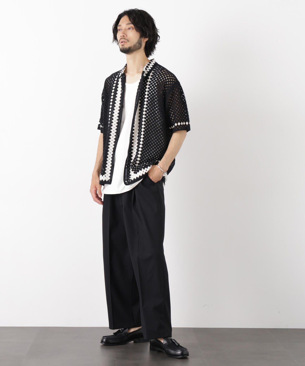 「OtoNANO」 大人のワイドパンツ Reflax(R) ドライオックス/吸水速乾(セットアップ可) 6686127233