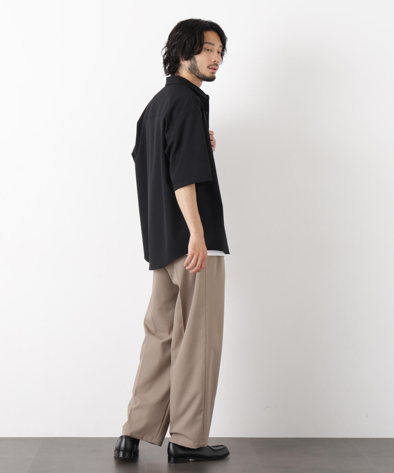 「OtoNANO」 大人のワイドパンツ Reflax(R) ドライオックス/吸水速乾(セットアップ可) 6686127233