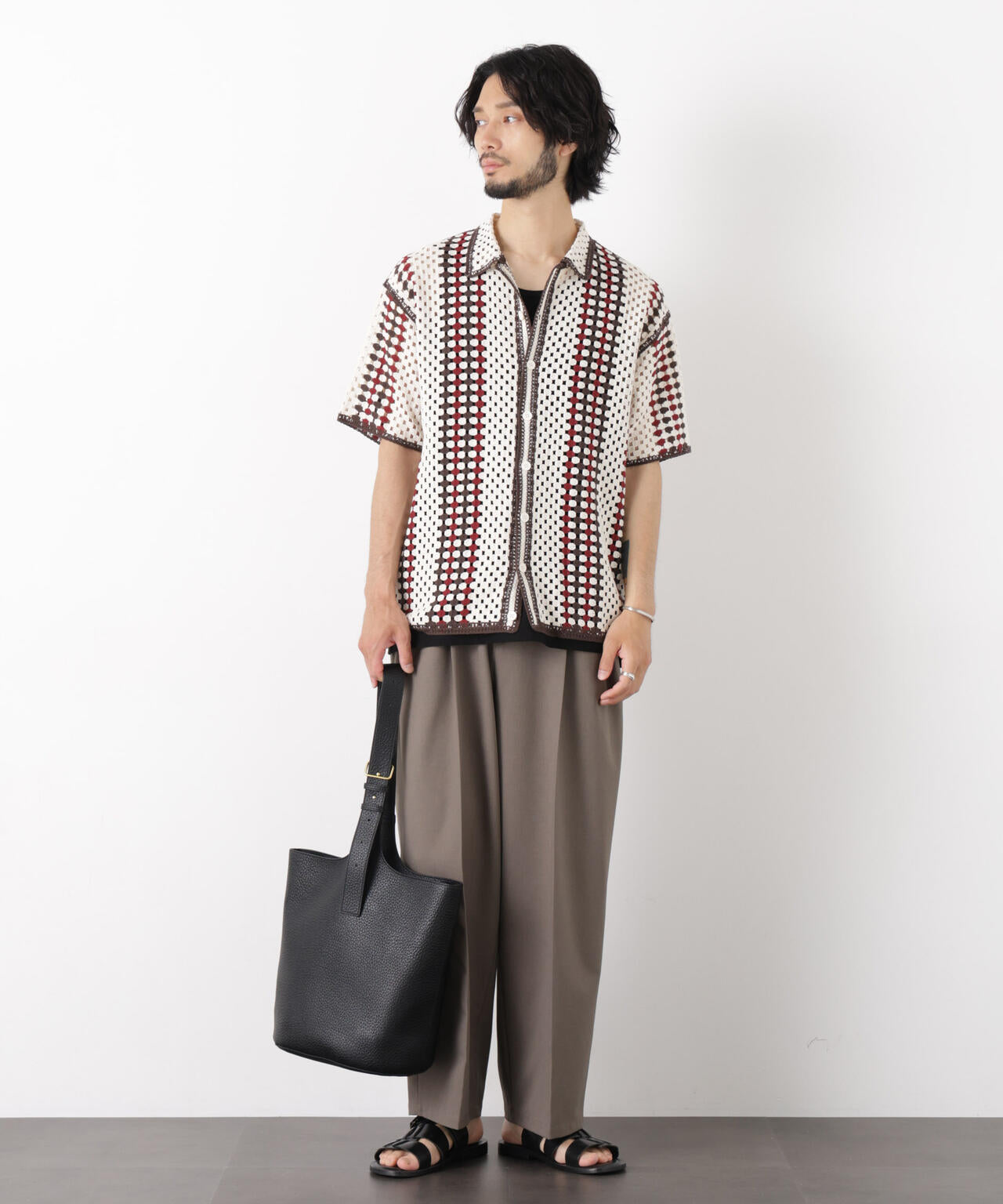 「OtoNANO」 大人のワイドパンツ Reflax(R) ドライオックス/吸水速乾(セットアップ可) 6686127233