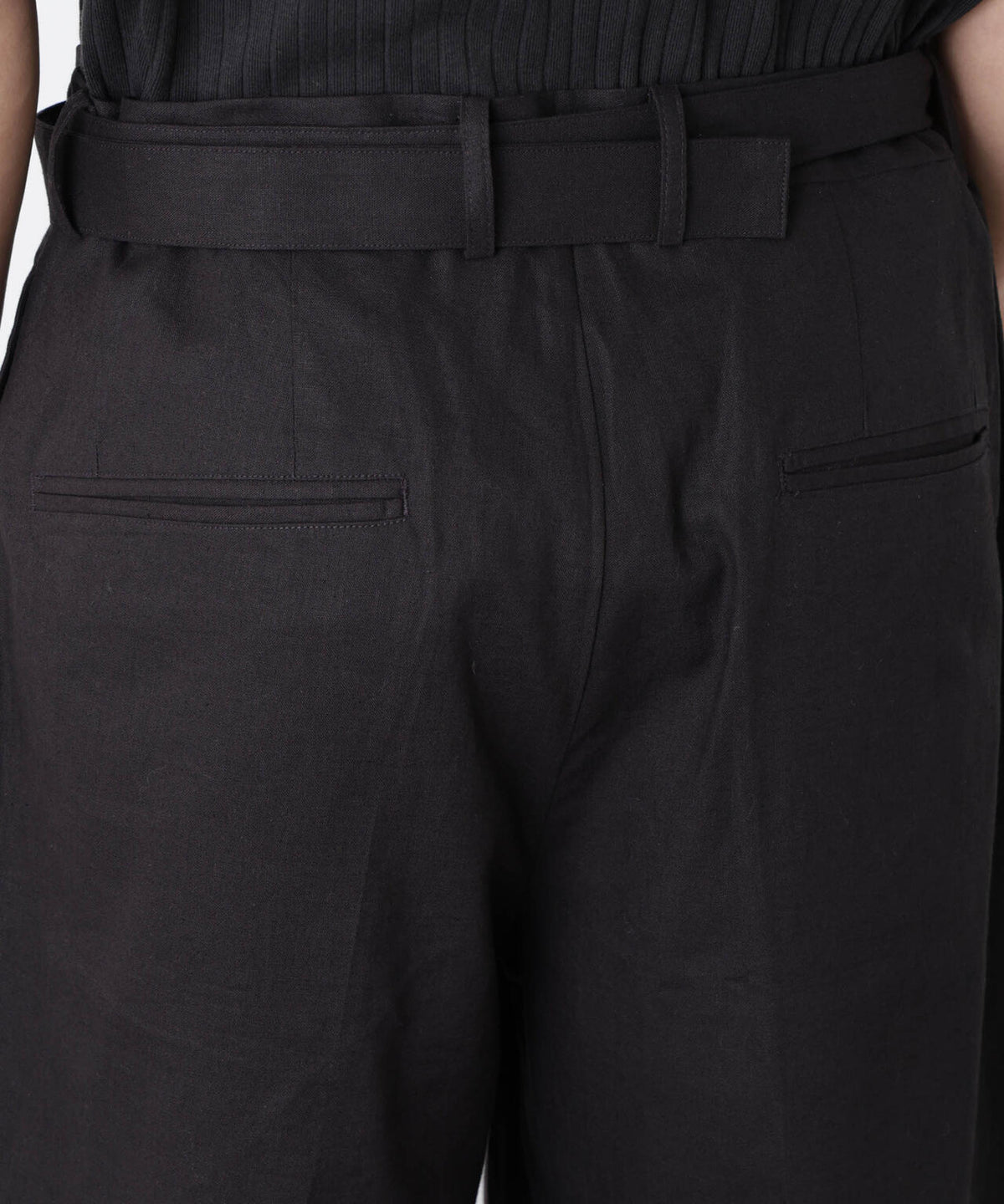 「FRENCH LINEN」 ベルテッドワイドショーツ 6686128201
