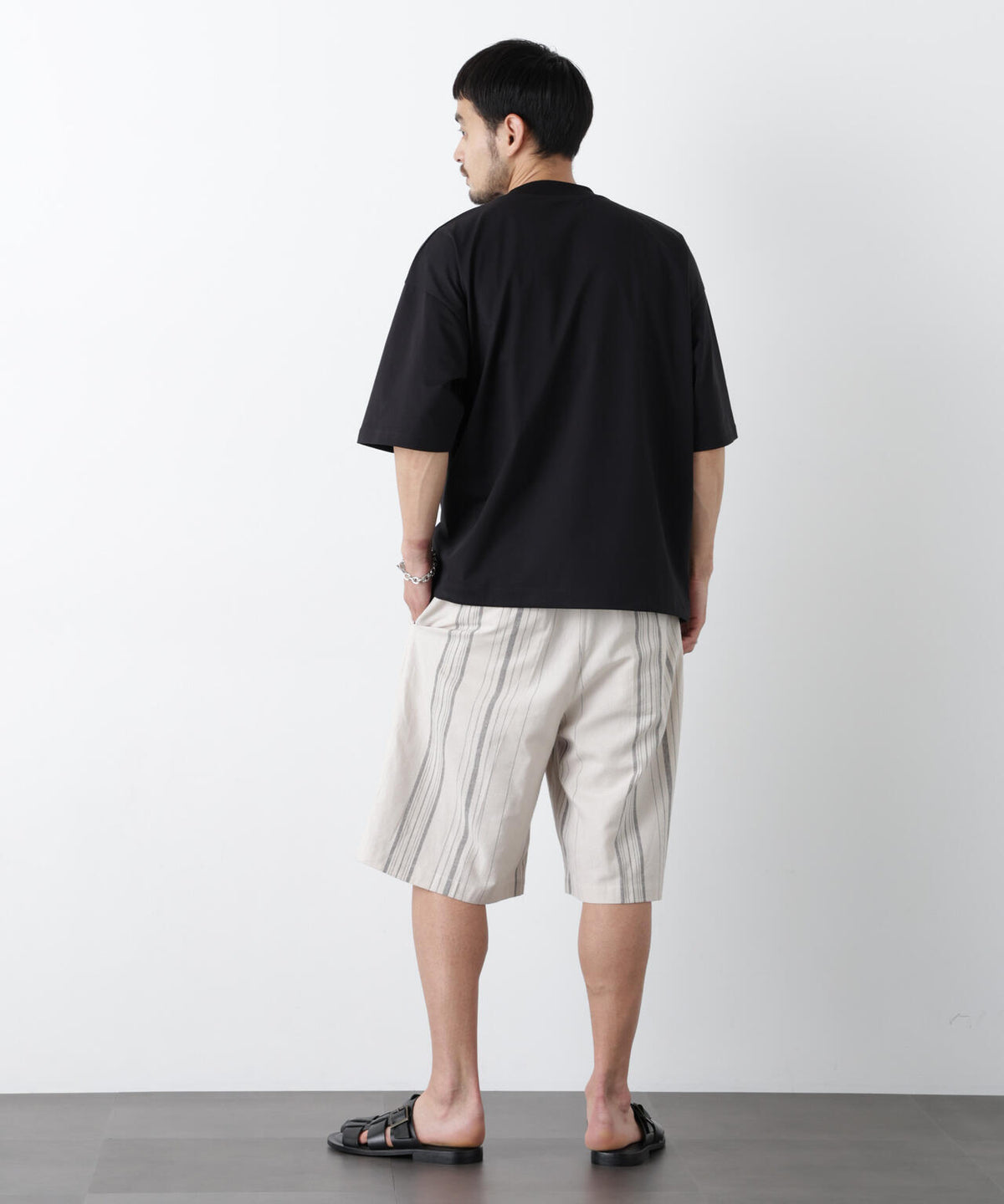 「FRENCH LINEN」 ベルテッドワイドショーツ 6686128201