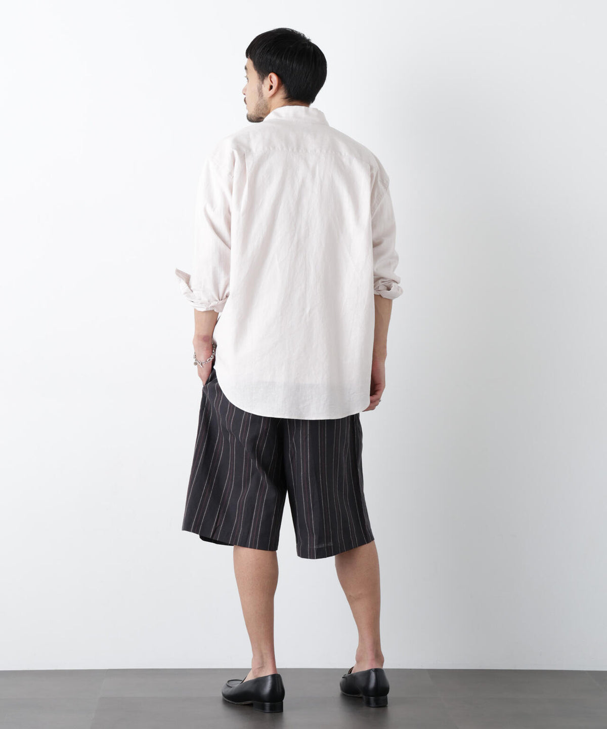 「FRENCH LINEN」 ベルテッドワイドショーツ 6686128201
