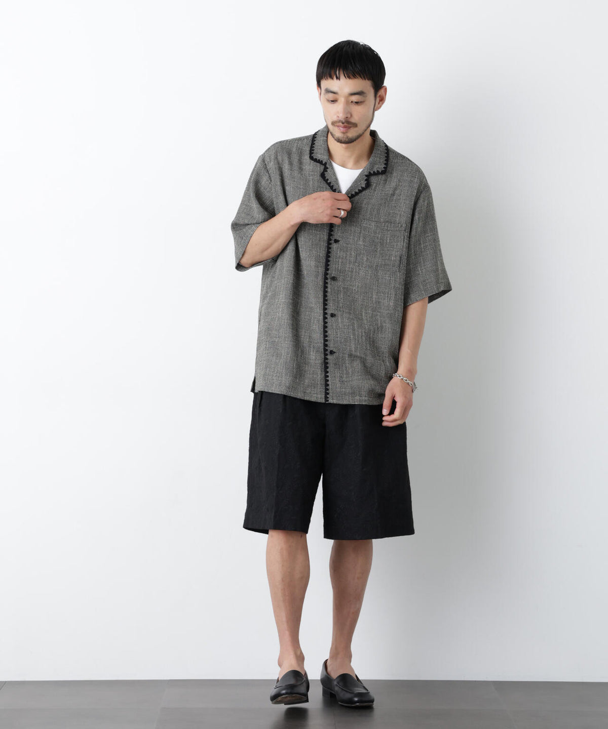 「OtoNANO」×masoret 総柄刺繍ショートパンツ(セットアップ可) 6686128203
