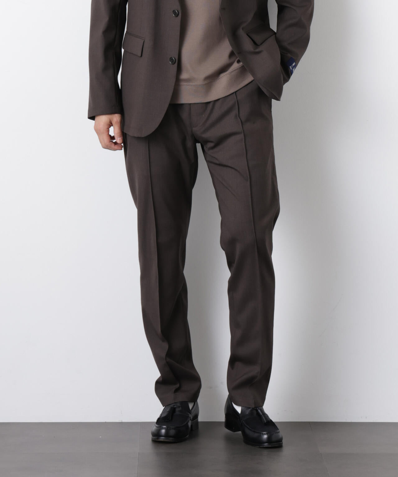 「DamerinoSelect」JAPANfabricウールストレッチパンツ(セットアップ可) 6686129201
