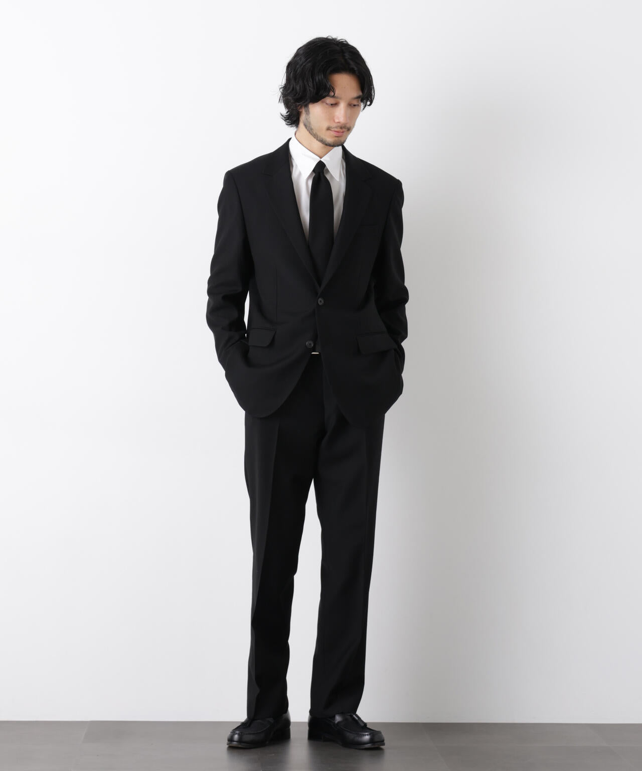 「Damerino Formal」 ブラックフォーマルオールシーズンパンツ(セットアップ可) 6686129205