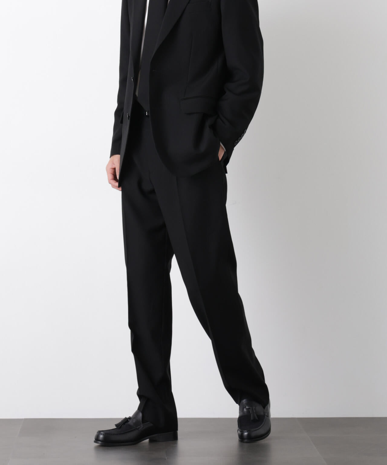 「Damerino Formal」 ブラックフォーマルオールシーズンパンツ(セットアップ可) 6686129205