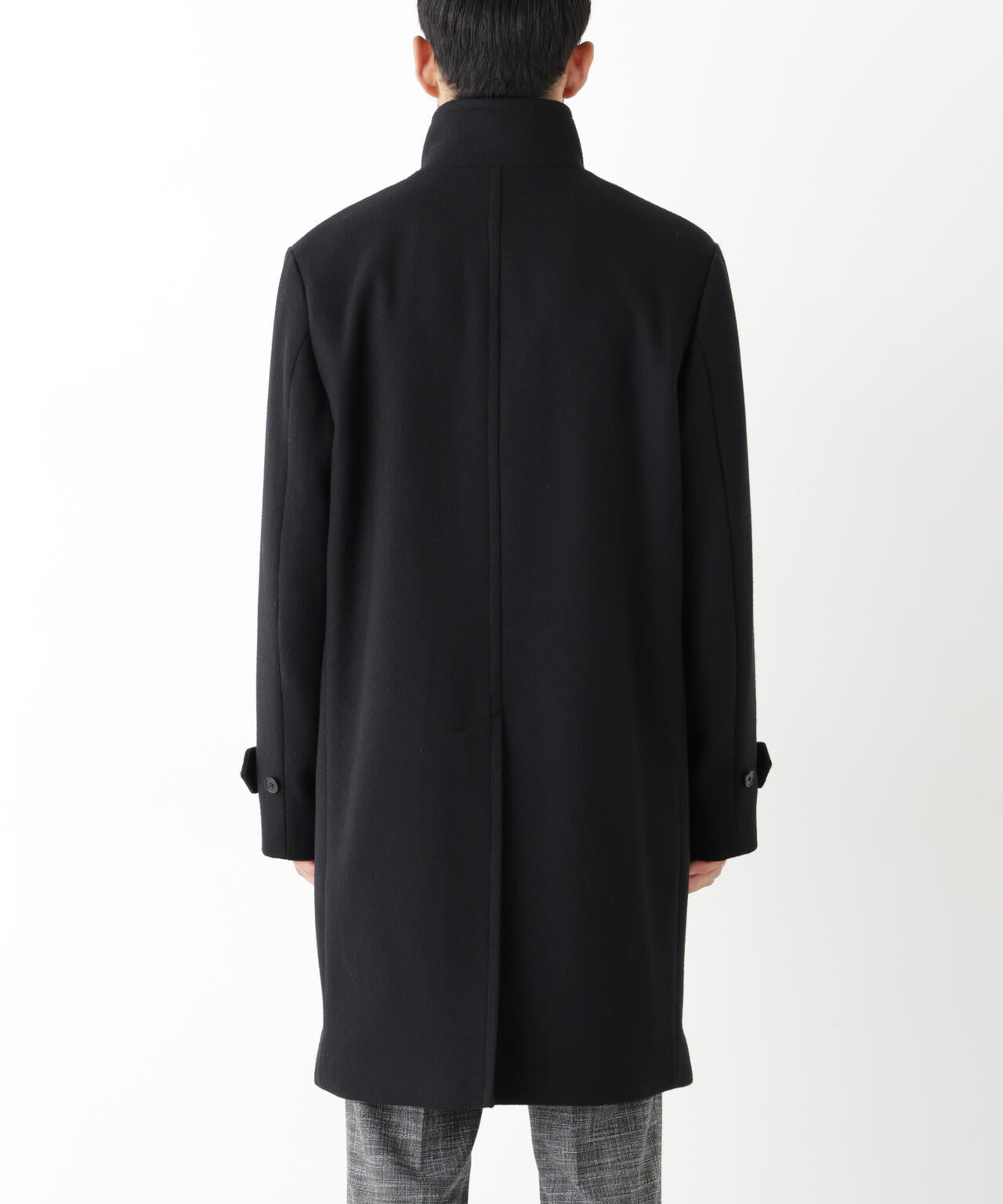 「NEW ON COAT」ウール/Nスタンドカラーコート 6686211204